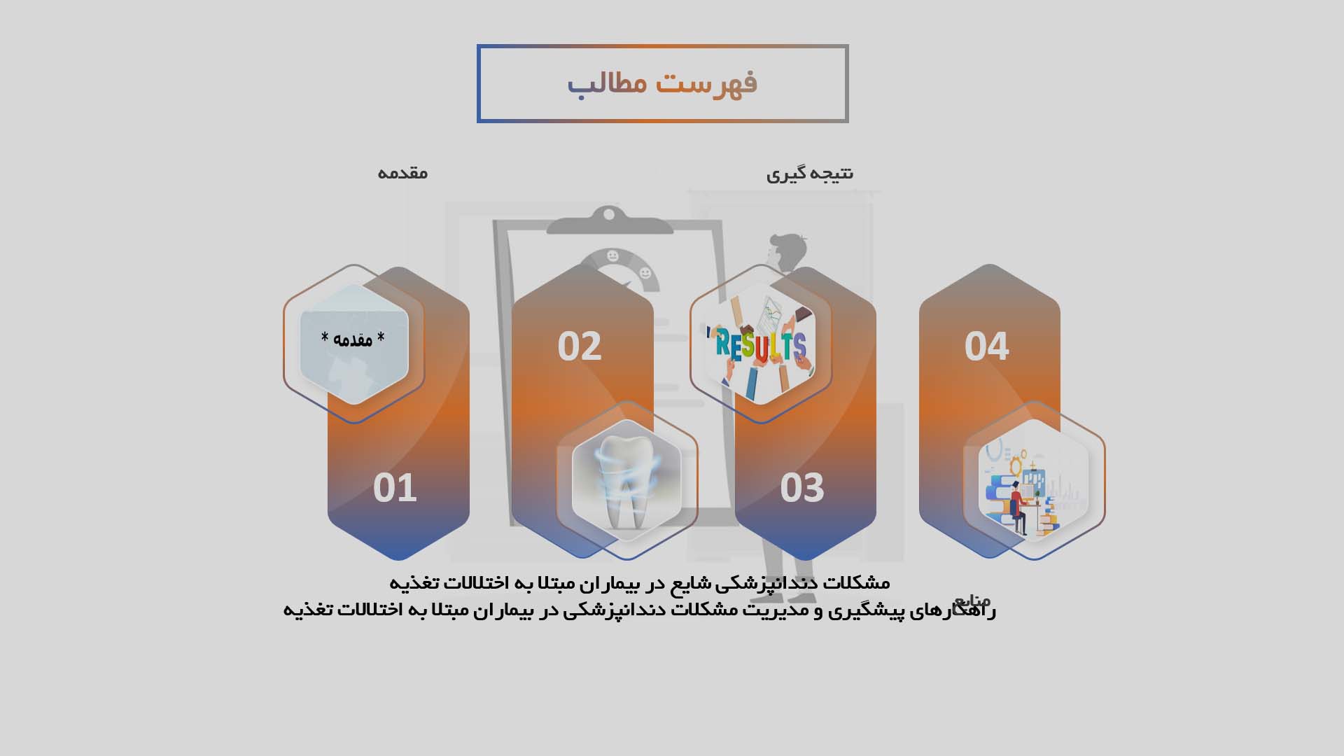 پاورپوینت بررسی مشکلات دندانپزشکی در بیماران مبتلا به اختلالات تغذیه